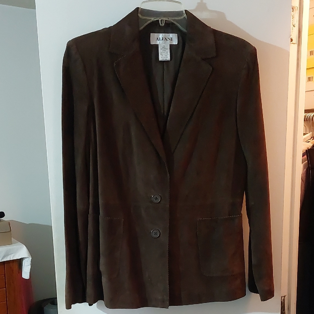 Alfani Brown Suede Blazer
